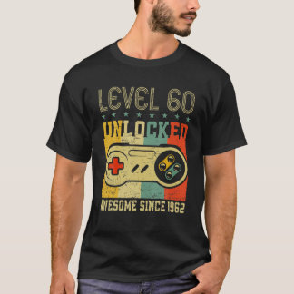 Niveau 60 niet-vergrendelde videoband 60 jaar oud  t-shirt