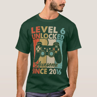 Niveau 6 Geweldige 2016-videogame zonder vergrende T-shirt
