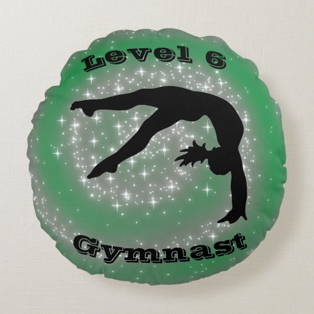 Niveau 6 Gymnast Rond Kussen (Voorkant)