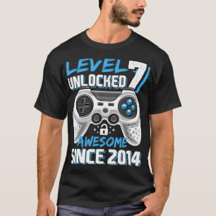 Niveau 7 Geweldige 2014 ontgrendeld videogame 7th T-shirt