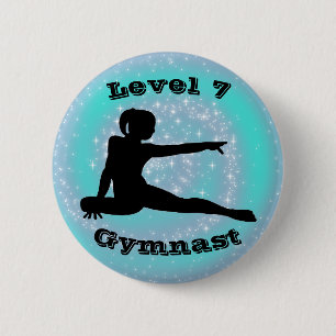 Niveau 7 Gymnast - Meisjes Gymnastiek Button