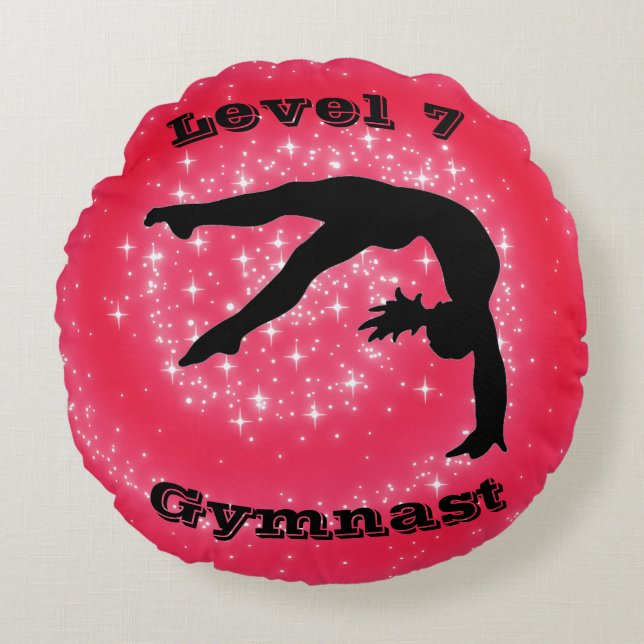 Niveau 7 Gymnast Rond Kussen (Voorkant)