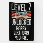 Niveau 7 niet-vergrendelde 7e verjaardag banner (Verticaal)