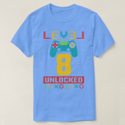 Niveau 8 geopend t-shirt (Design voorkant)