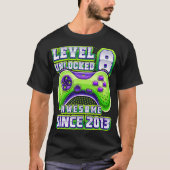 Niveau 8 Geweldige 2013-videogame 8th Birth T-shirt (Voorkant)