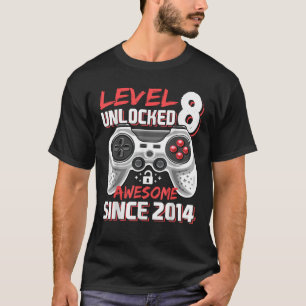 Niveau 8 Geweldige 2014-videogame 8th Birth T-shirt