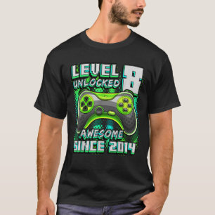 Niveau 8 Geweldige 2014-videogame 8th Birth T-shirt