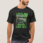 Niveau 8 Geweldige 2014-videogame 8th Birth T-shirt (Voorkant)