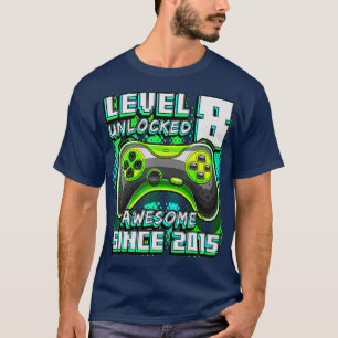 Niveau 8 Geweldige 2015-videogame 8th Birth T-shirt