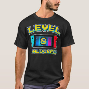 Niveau 8 niet-vergrendelde geboorte jongen 8 jaar t-shirt
