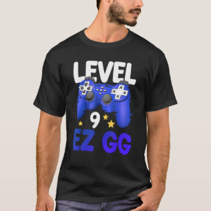 Niveau 9 EZ GG 9e gamer Boy Teenager Controller Bi T-shirt