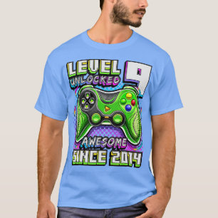 Niveau 9 Geweldige 2014-videogame 9de geboorte zon T-shirt