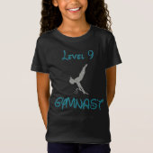 Niveau 9 Gymnast Fancy doopvont Glitter T-Shirt (Voorkant)