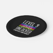 Niveau 9 ontgrendeld 9e verjaardag Bord papier (Gekanteld)