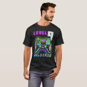 Niveau 9 Onvergrendelde videogame 9e verjaardag Ga T-shirt (Voorkant volledig)