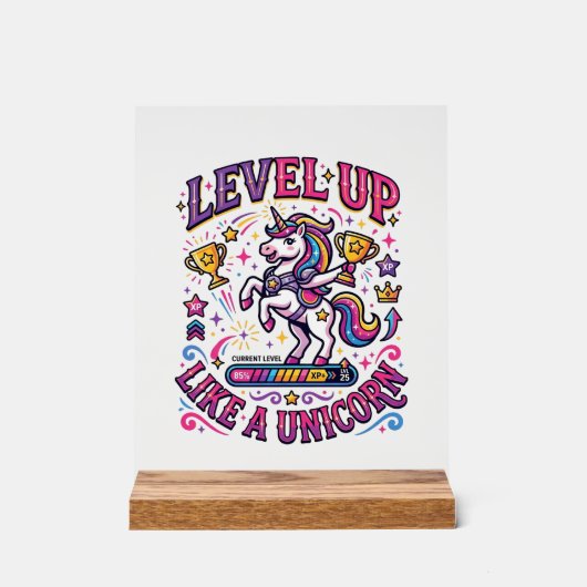 Niveau de licorne monte comme une licorne publicit (Recto)