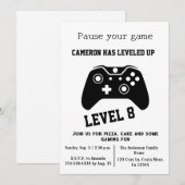 Niveau du jeu vidéo jusqu'à Gamer Invitation d'ann (Devant / Derrière)