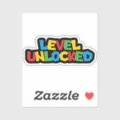 Niveau geopend sticker (Vel)