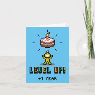 Niveau omhoog! Birthday Kaart