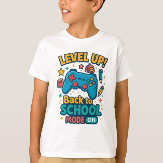 Niveau omhoog! Terug naar School Mode ON - Gamer K T-shirt