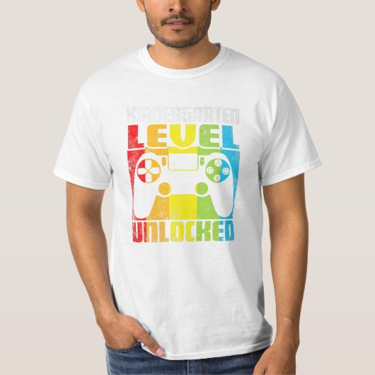 Niveau ontgrendelde videogame t-shirt (Voorkant)