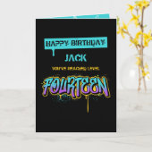 Niveau Quatorze Carte Anniversaire (Fleur jaune)
