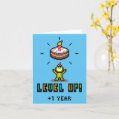Niveau supérieur ! Carte d'anniversaire (Fleur jaune)