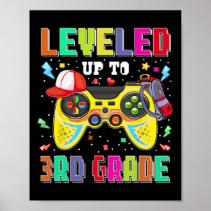 Niveau tot 3e klas gamer eerste dag jongens terug poster