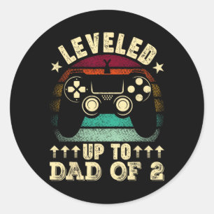 Niveau tot papa van 2 vaders dag nieuwe papa video ronde sticker