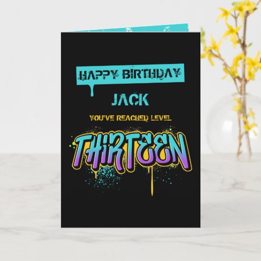 Niveau Treize Carte d'anniversaire (Fleur jaune)