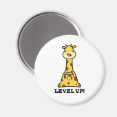 Niveau Up Funny Giraffe Pun Magneet (Voorkant / Achterkant)