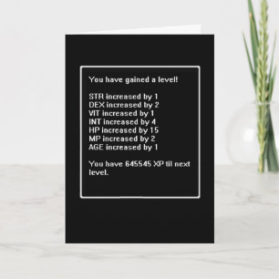 Niveau vers le haut de carte d'anniversaire