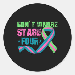 Niveau Vier gemetastaseerde borstkanker negeren Ronde Sticker