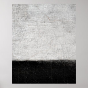 'Niveaus' zwart-wit Abstract Art Poster Afdrukken