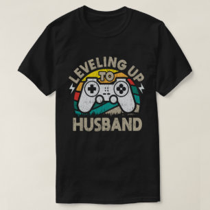 Nivelleren tot man bruidegom om bachelor gamer te  t-shirt