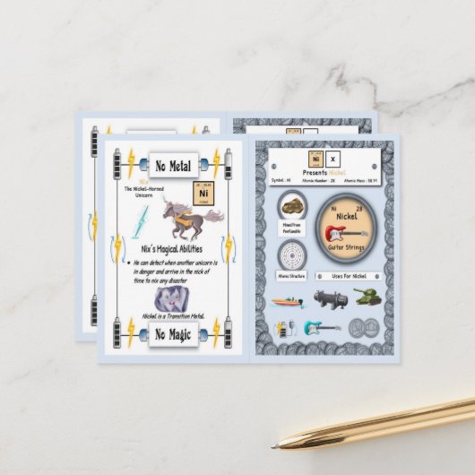 Nix - Carte de jeu Unicorn Nickel Horn (Devant/Arrière en situation)