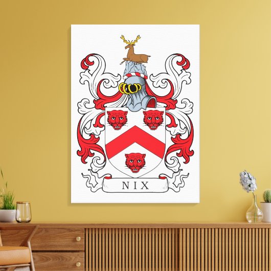 Nix Family Crest Canvas Afdruk (Insitu (Woonkamer))