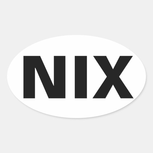 NIX OVALE STICKER (Voorkant)