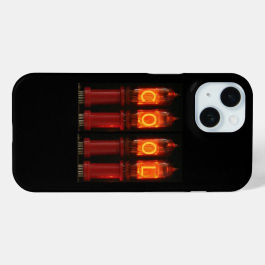 Nixie-buizen met tekst Case-Mate iPhone case (Achterkant (horizontaal))