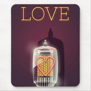 Nixie Tube'Love vintage poster Muismat