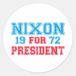 Nixon 1972 verkiezing ronde sticker