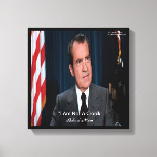 Nixon & Not A Crook Quote Canvasprint Canvas Afdruk