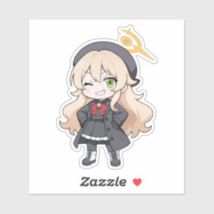 Niyaniya Chibi Blue Archive Fanart Sticker