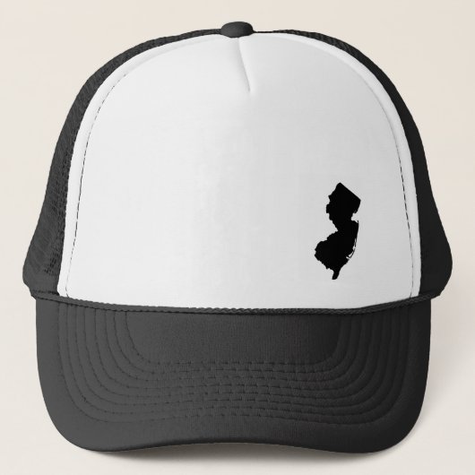 NJ - Black Trucker Hat Pet (Voorkant)