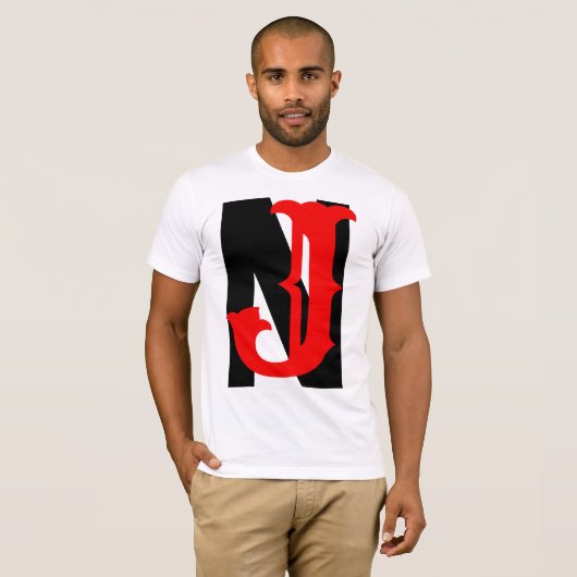 NJ (New Jersey) T-shirt (Voorkant volledig)