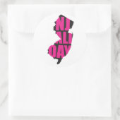 njalldaypinkblack ronde sticker (Tas)