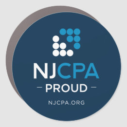 NJCPA Blue Car Magnet - NJCPA PROUD Automagneet
