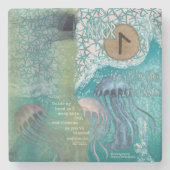 Njordr Blessing Marble Altar Foci Stone Onderzette Stenen Onderzetter (Voorkant)