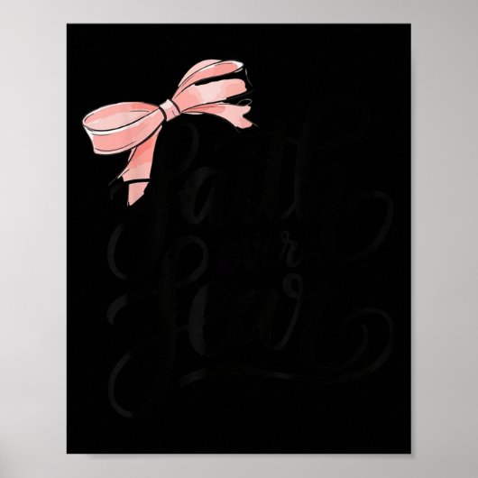 Nk Bow Faith Over Fear Christian Teen Girl God Goo Poster (Voorkant)