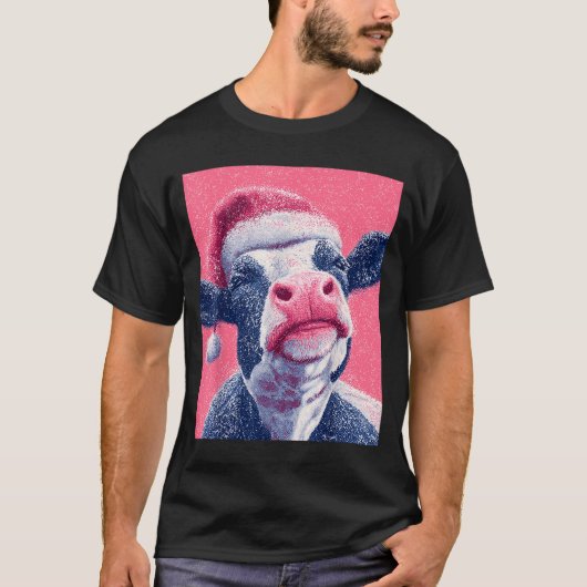 Nk Christmas Cow  T-shirt (Voorkant)